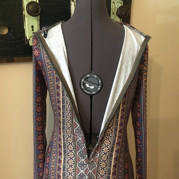 Smash! 60’s Print Boho-Style Long Sleeve Dress Size S/M - Picture 10 of 16